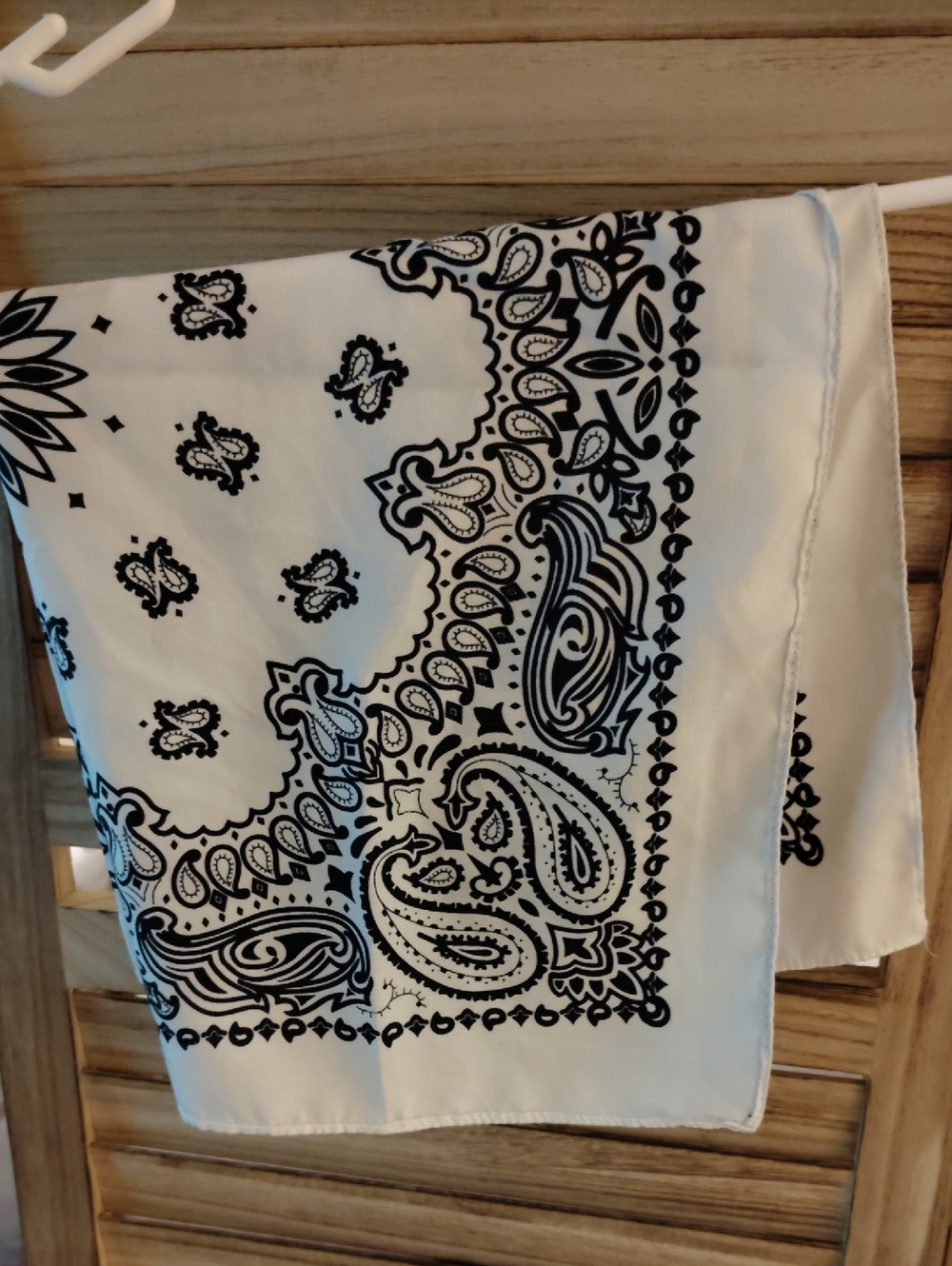 Black & White Paisley Bandana Scarf